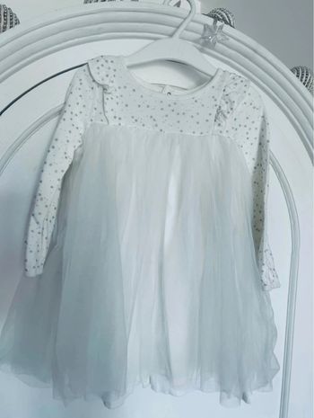 Magnifique robe de fêtes Petit Bateau détails tulle 100%coton