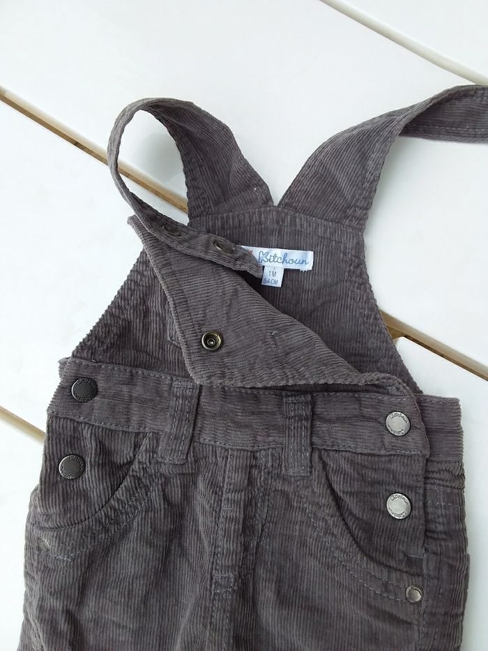 Saloppette en velours gris - photo numéro 3