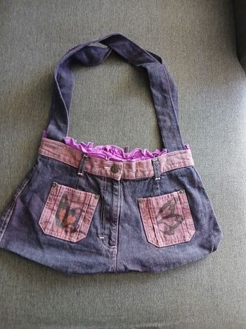 Sac à main en jean papillons