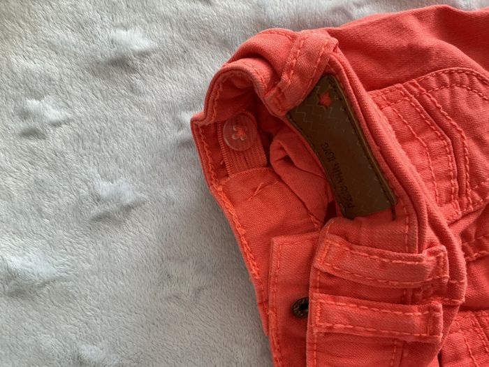 pantalon slim rose orange 9 mois taille réglable tape à l'oeil - photo numéro 9