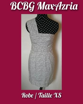 Robe rayures noir blanc Taille XS Bcbg MaxAzria