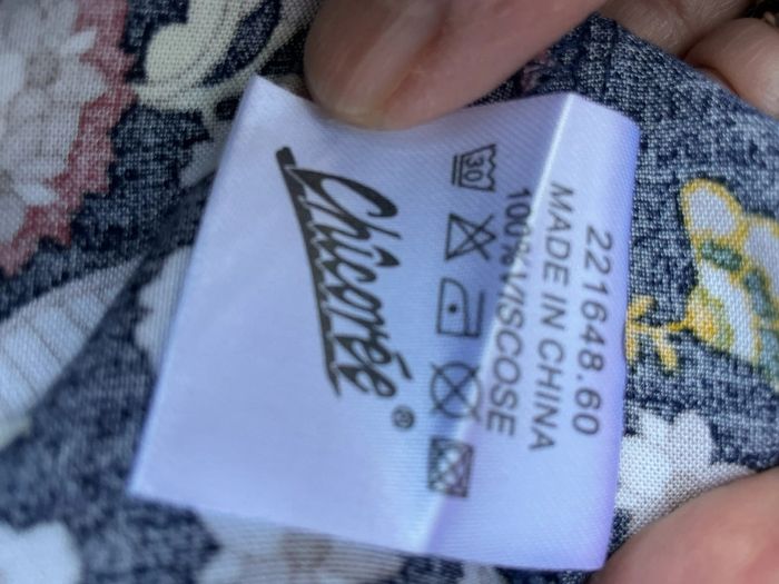 Blouse manches avec élastique ainsi qu’à la taille tons des bleus Chicorée S - photo numéro 6