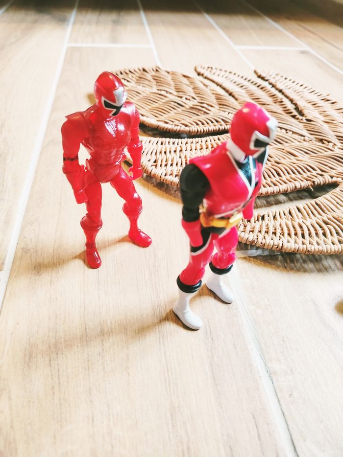 🙅 Power rangers ninja steel lot de 2 figurines des rangers rouge marque bandai - photo numéro 3