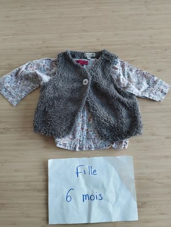 ensemble chemise + Boléro Grain de blé 6 mois