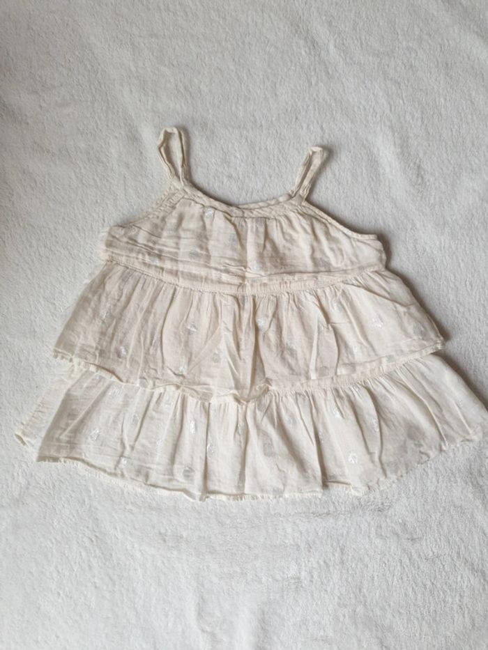 Robe été à volants et pois