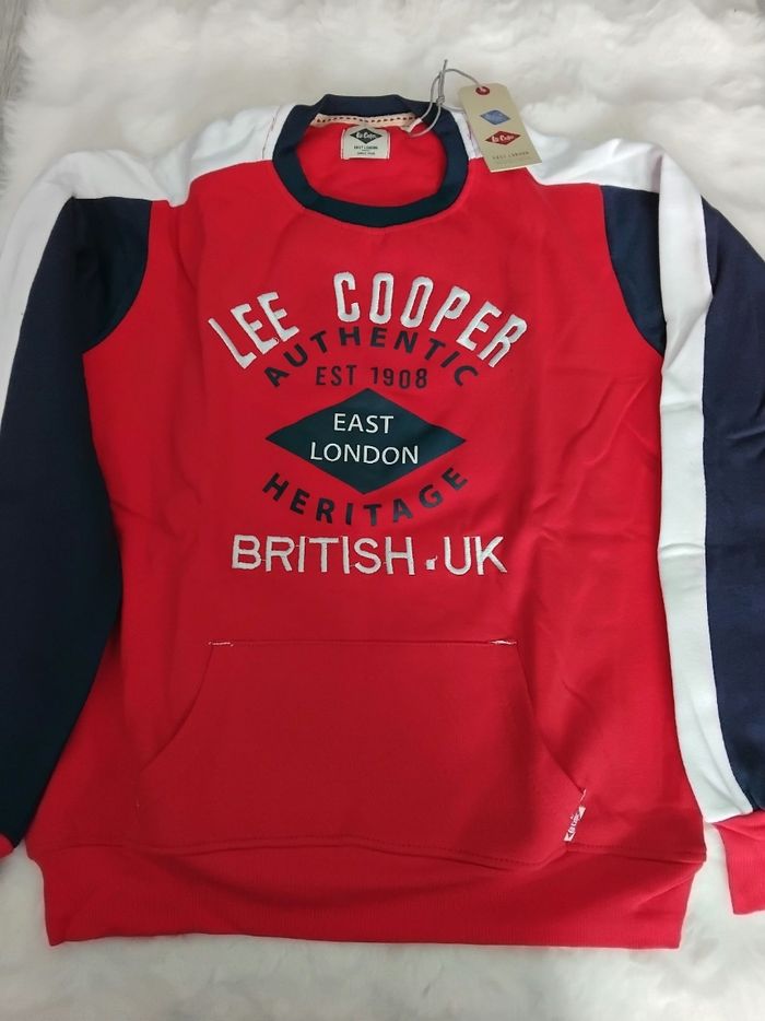 Sweat garçon Lee Cooper neuf avec étiquettes 14 ans