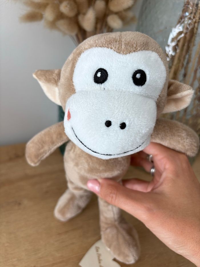 Doudou singe marron beige - photo numéro 7