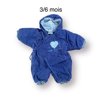 Clayeux Manteau combinaison bleu Taille 3/6 mois