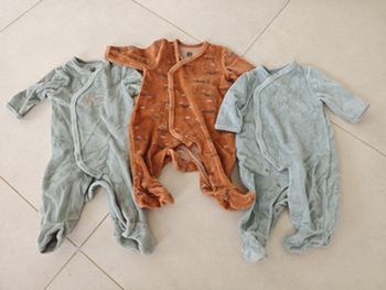 Lot de 3 pyjamas velours 3 mois
