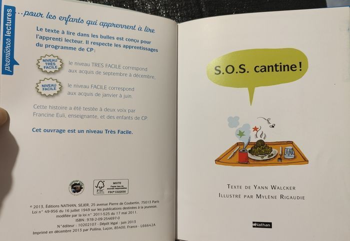 Safir le génie S.O.S. cantine ! Premières lectures Nathan - photo numéro 3