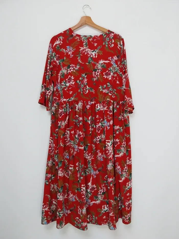 Robe rouge à motifs Senes M/L - photo numéro 2
