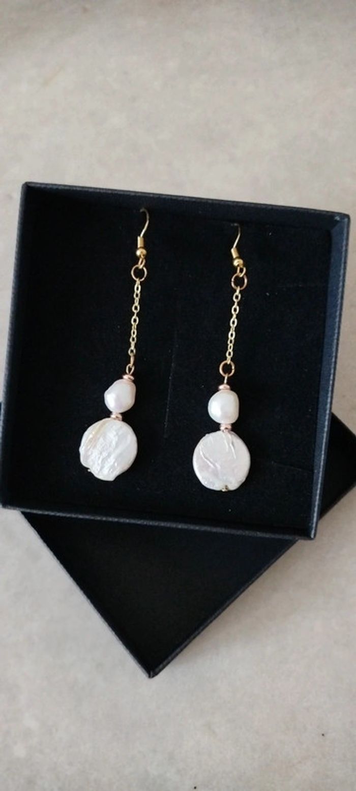 Boucles d'oreilles pendantes dorées - Style bohème chic, parfaites pour cadeaux et soirées - photo numéro 3