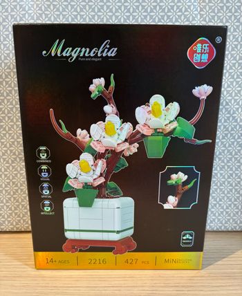 Jeu de Construction "Magnolia 3D" Fleur Décorative 427 Pièces