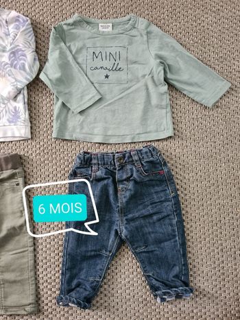 Ensemble t-shirt + jean doublé - 6 mois