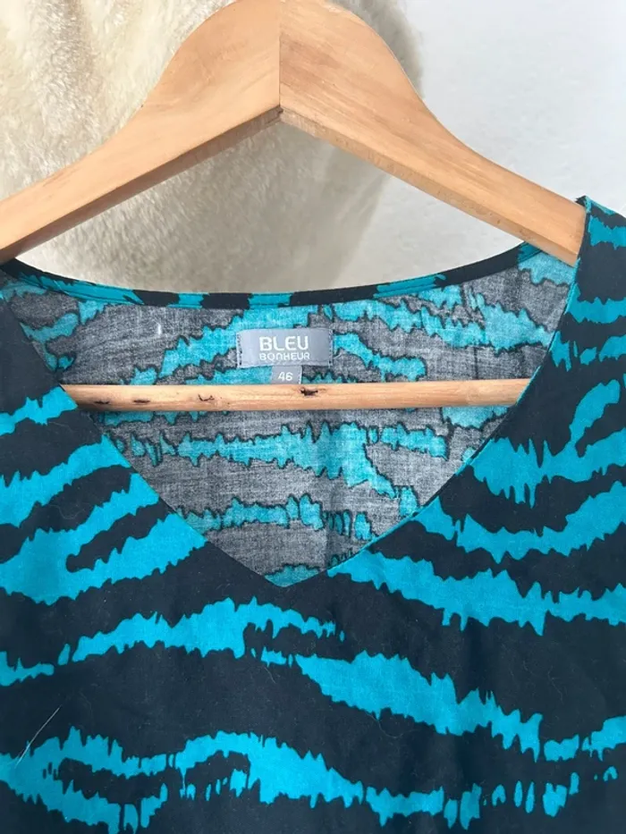 Blouse bleu bonheur en viscose - photo numéro 2