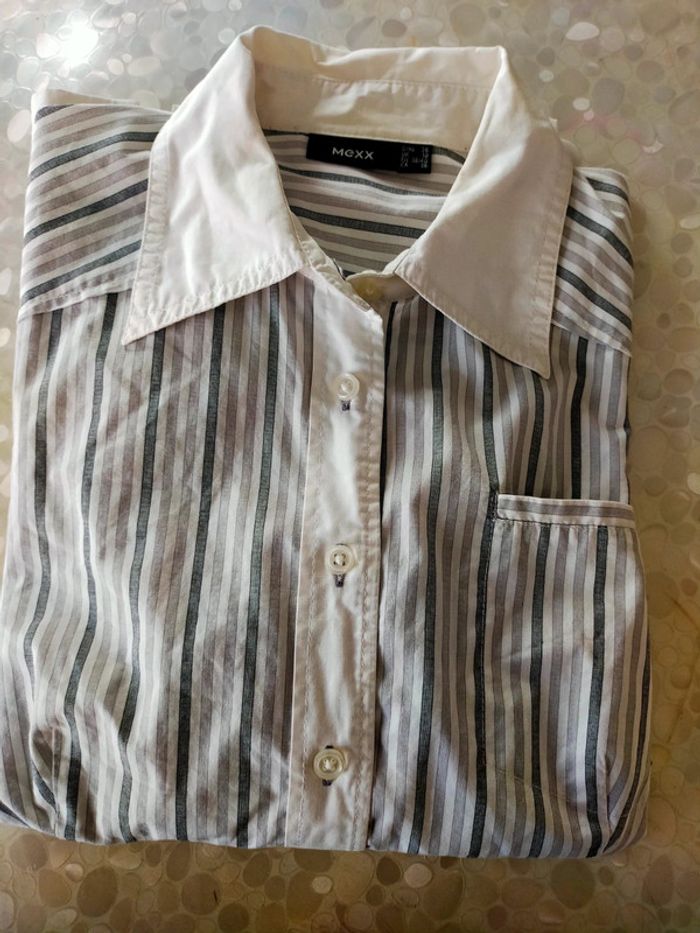 Chemisier femme rayée gris /blanc  38/40 - photo numéro 10