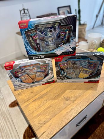 [NEUF] Lot de 3 coffrets Pokémon Kyurem noir ex, Lugia ex et Reshiram ex
