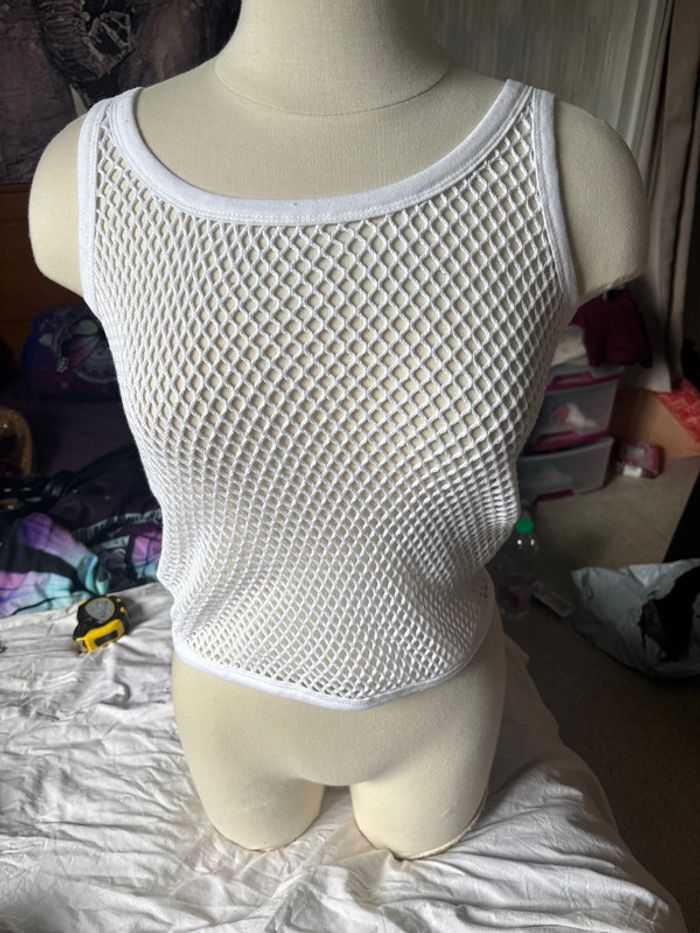 T shirt en maille transparent taille 38