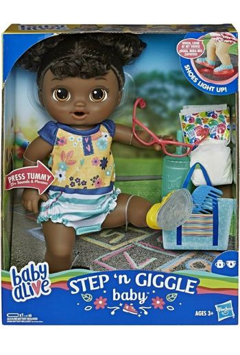BABY ALIVE STEP'N GIGGLE BABY HASBRO MARCHE SAUTE BOIT FAIT PIPI PARLE RIT