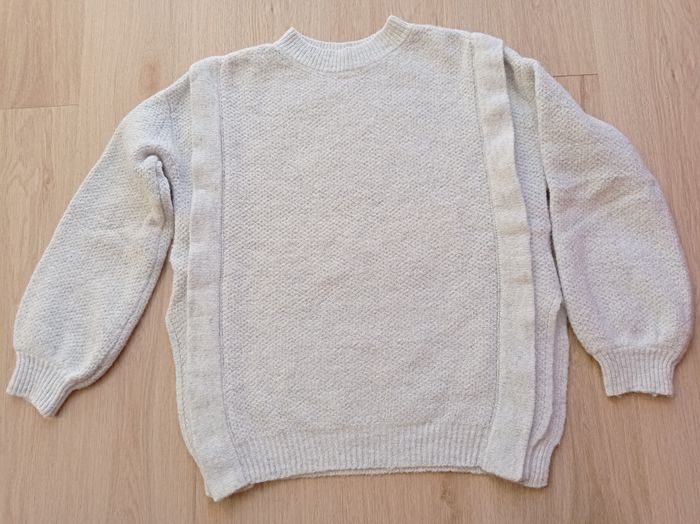 PULL CAMAÏEU Blanc Cassé. - photo numéro 2