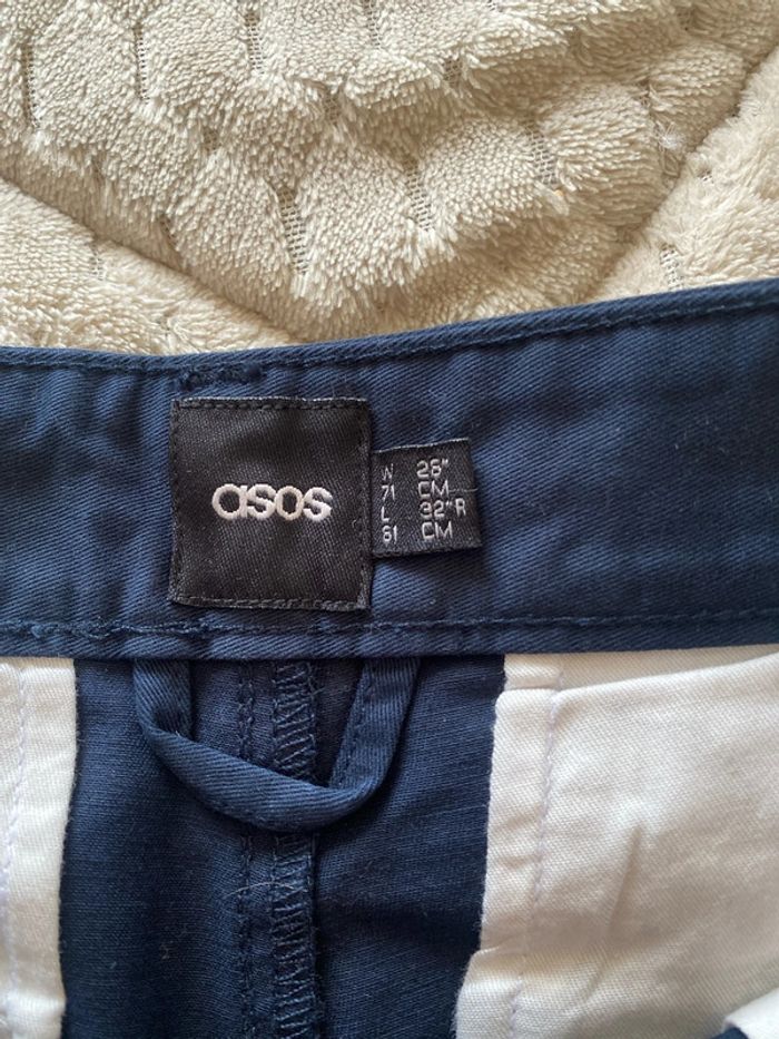Chino bleu asos w26 71 cm - photo numéro 3