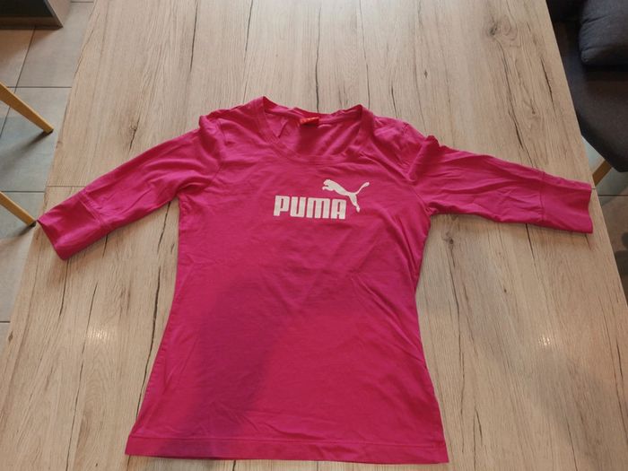 T-shirt manche 3/4 rose puma