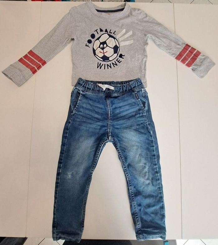 Ensemble t-shirt ML/jean garçon 4 ans ABE - photo numéro 10