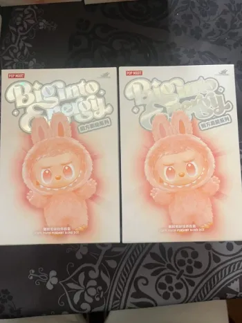 lot de 2 labubu big into energy – pop mart – authentique avec facture