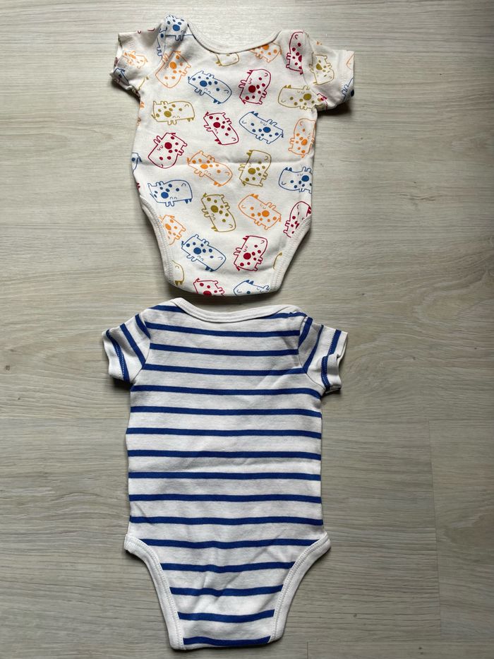 Lot de 2 bodys garçon DPAM 1 mois - photo numéro 2