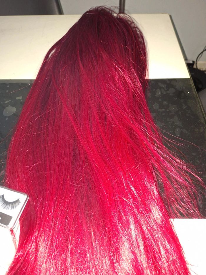 Perruque couleur vin rouge 73cm - photo numéro 4