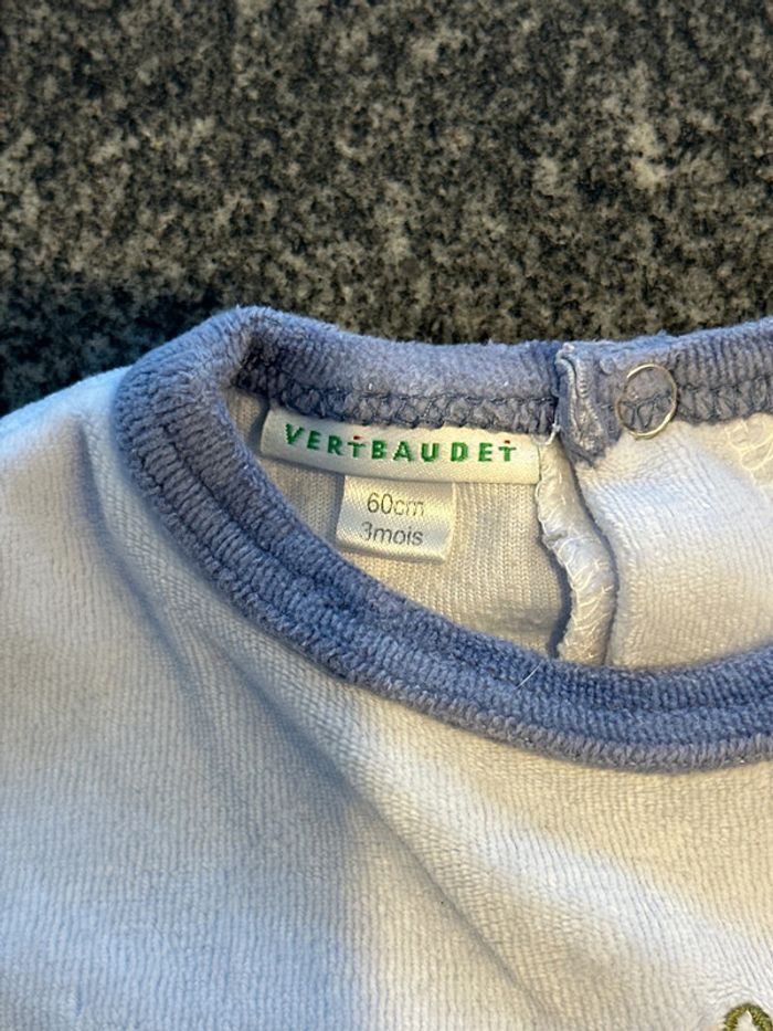 Pyjama mixte chaud Vertbaudet 3 mois bon état - photo numéro 2
