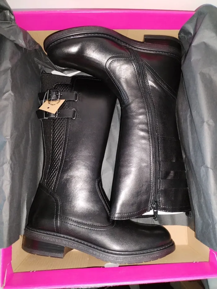Bottes en Cuir Véritable pour Fille - Neuves avec Boîte - T.32 PROMO - photo numéro 5