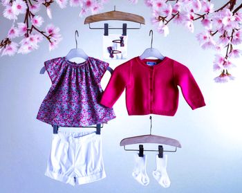 JACADI - 7P BÉBÉ FILLE IMPRIMÉ LIBERTY, VOLANTS & TEINTES LUMINEUSES 6M