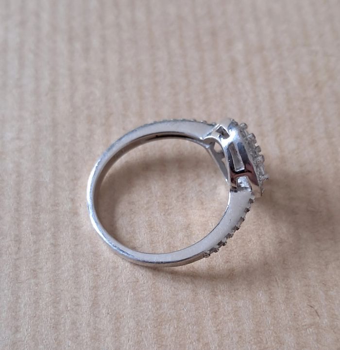 Bague fleur argent et zirconia - photo numéro 5