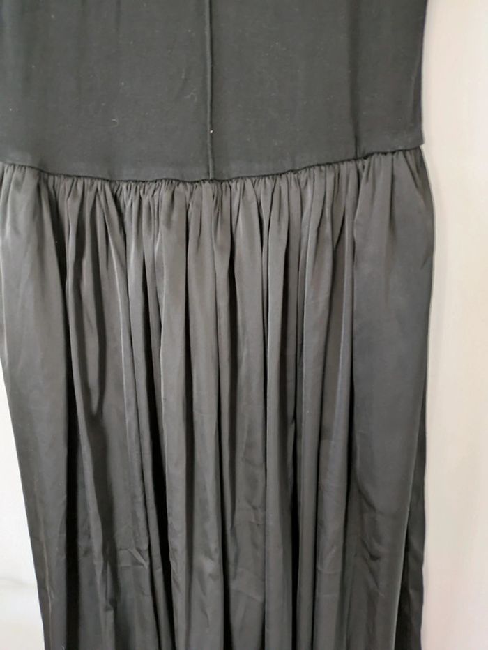 Robe longue bimatière dos décolleté - photo numéro 2