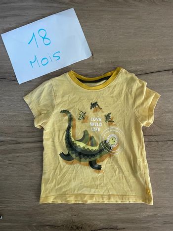 T-shirt jaune 18 mois