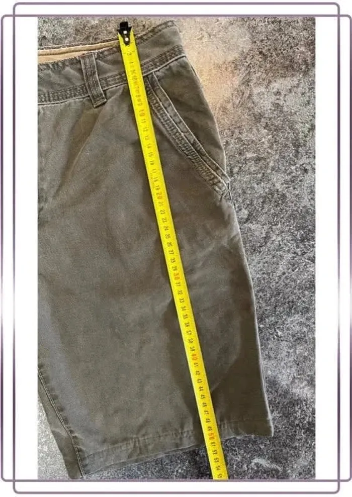Short kaki cargo homme Bass&co 34x32 Pantaloncini carpentiere uomo Zimmermannsshorts Herren - photo numéro 5