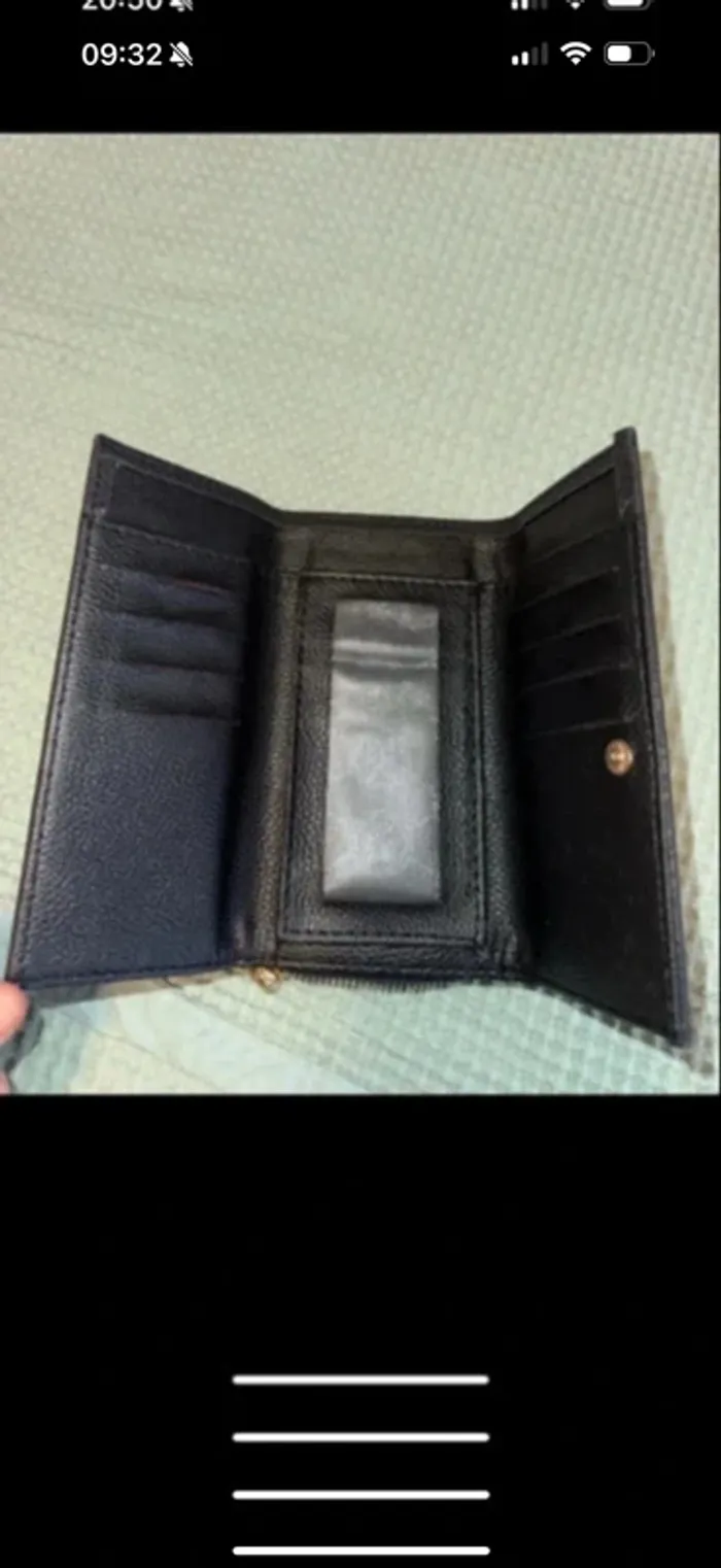 Porte monnaie neuf pour femme noir 15x7 cm - photo numéro 2