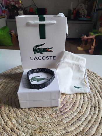 Bracelet Lacoste acier inoxydable noir