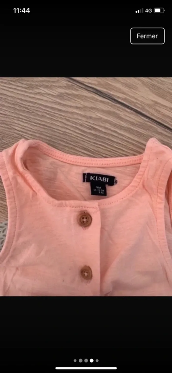 Très belle Robe bi-matière rose - kiabi - 9mois - photo numéro 4
