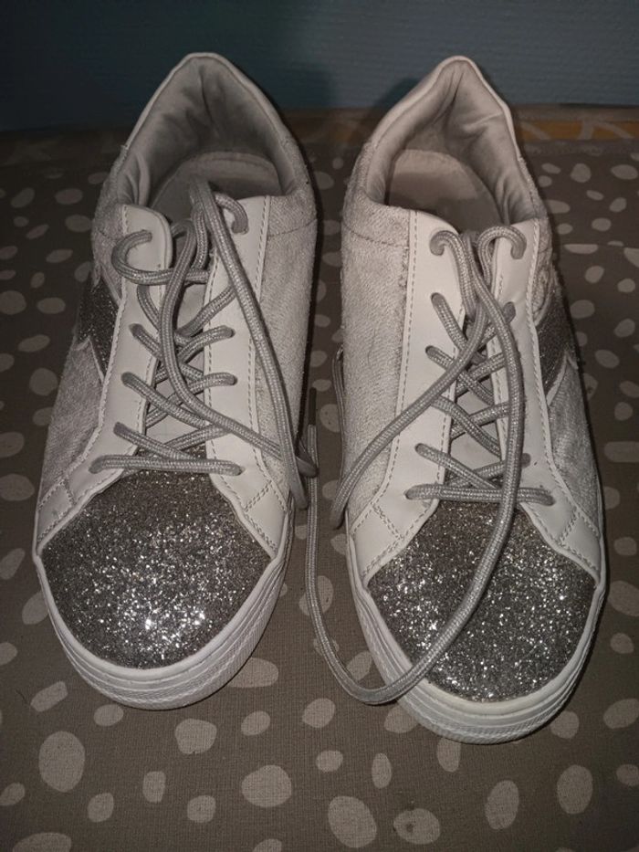 Chaussures blanche  argenté