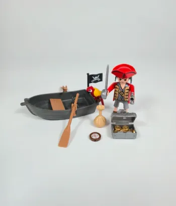 Playmobil Bateau de pirate et perroquet rouge