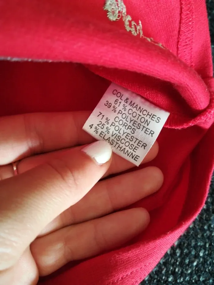Magnifique robe rouge avec col roulé noir, bébé fille, 3mois, Pretty baby - photo numéro 5