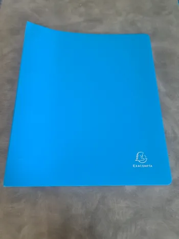 Classeur bleu souple dos 40 cm Exacompta en TBE