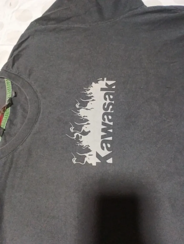 Tee shirt manches courtes homme Kawasaki taille XXL rétro vintage moto collection - photo numéro 2