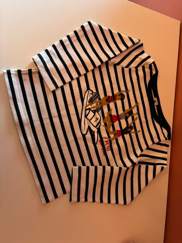T-shirt longues manches Petit Bateau 5ans/110cm - photo numéro 3