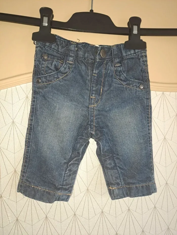 Pantalon jean bébé garçon 1 mois kitchoun comme neuf