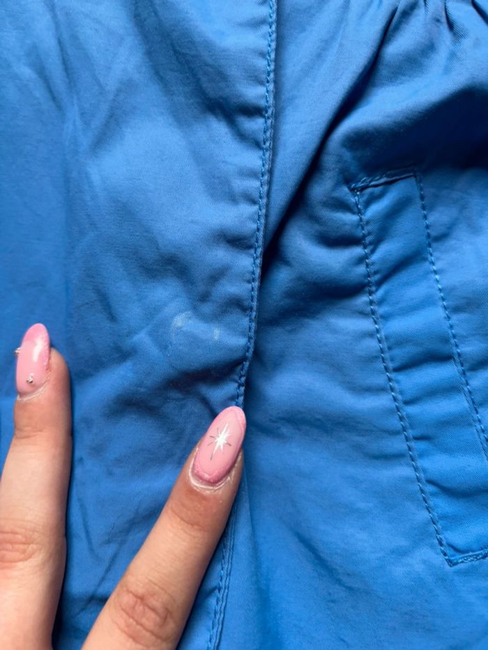 🌺Trench bleu avec capuche fille Taille 9mois/74cm🌺 - photo numéro 6