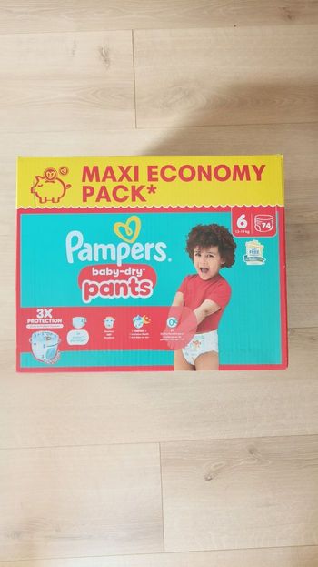 1 maxi economy pack Pampers baby dry pants taille 6