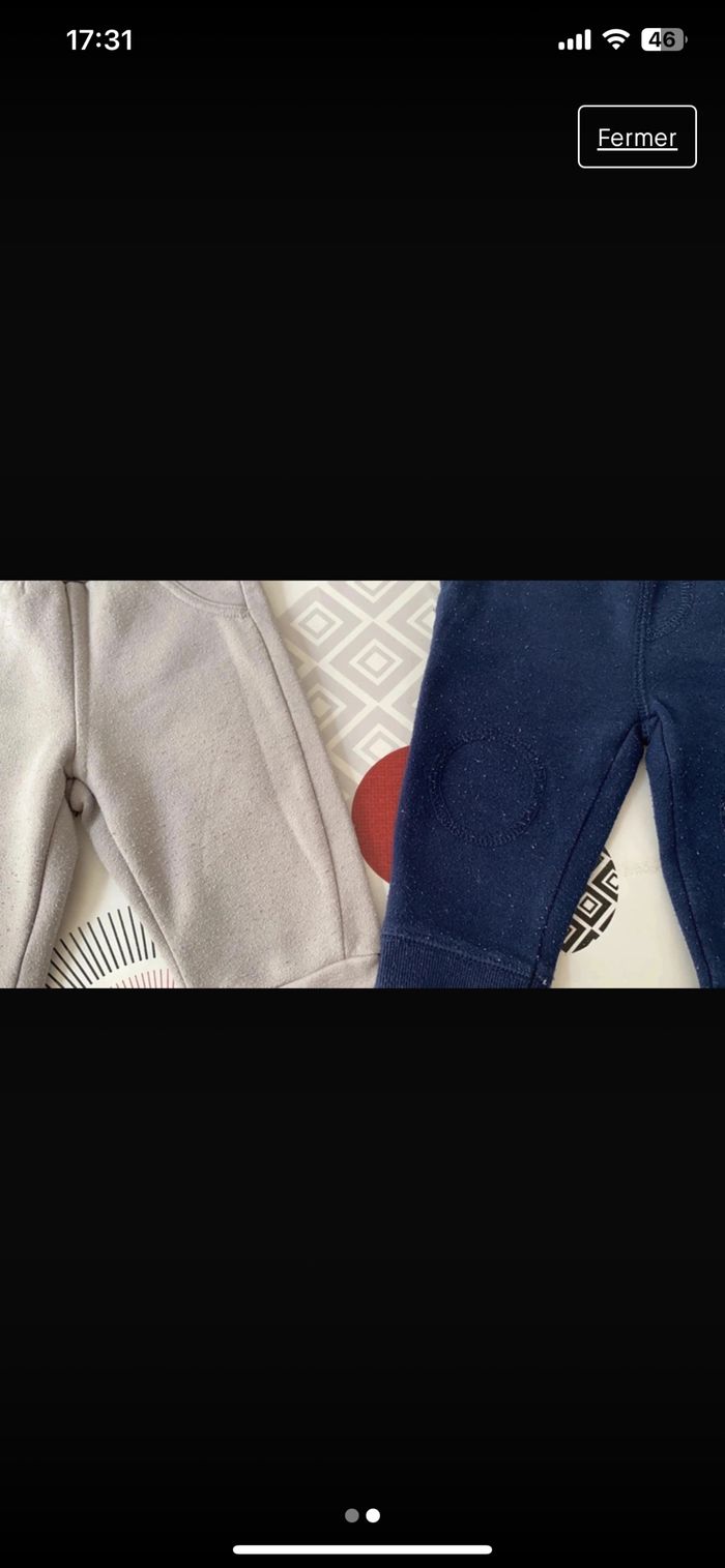 Lot 2 jogging Kitchoun 6 mois - photo numéro 2